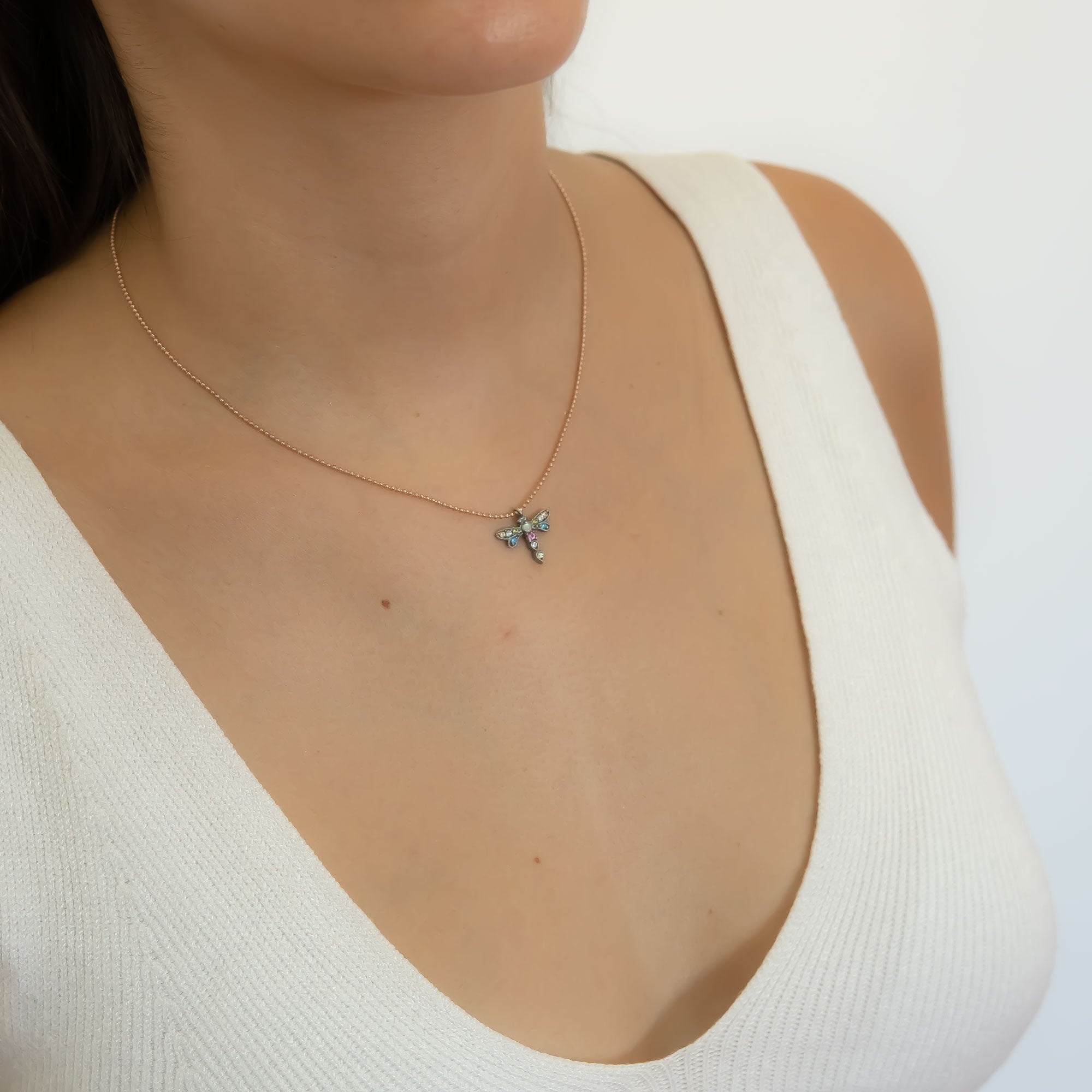 Colgante plata libélula mini