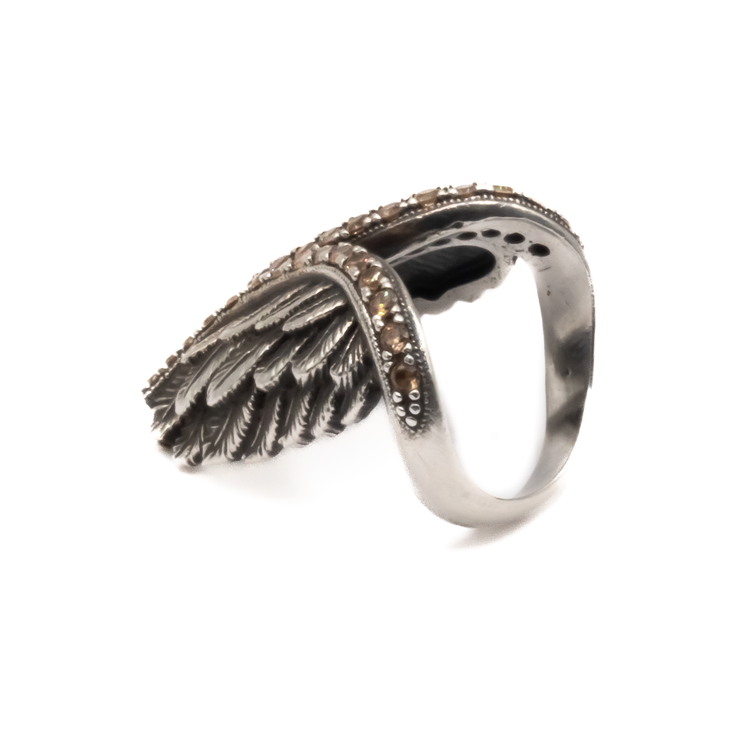 Anillo plata alas