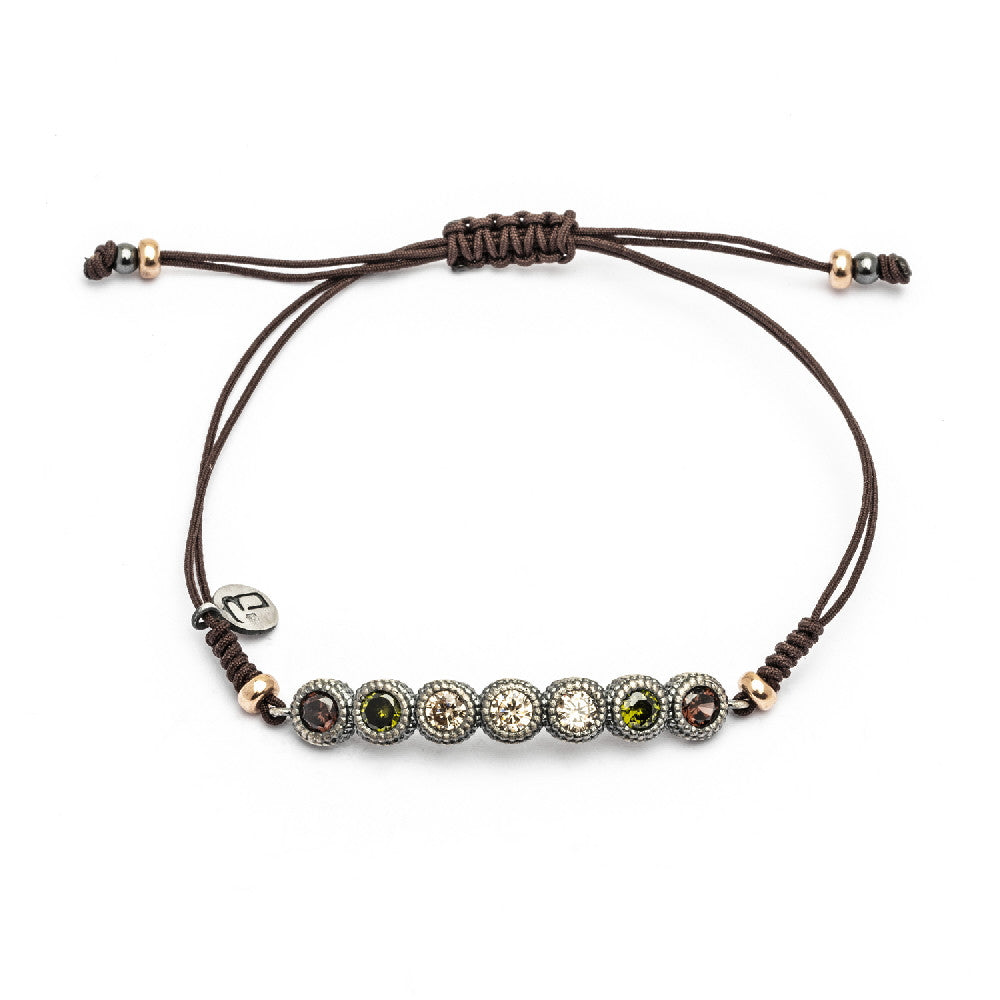Pulsera plata macramé