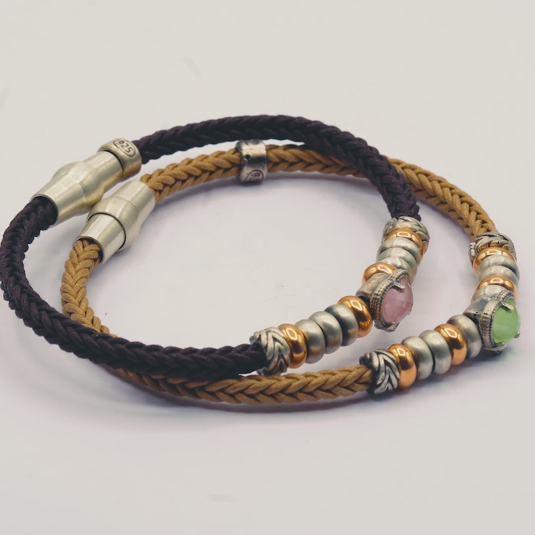 Pulsera Plata Cuerda Corazón