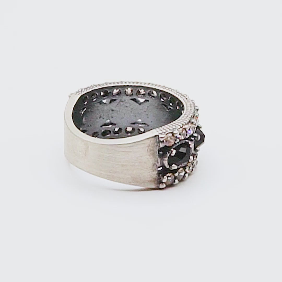 Anillo plata piedras semipreciosas ovaladas