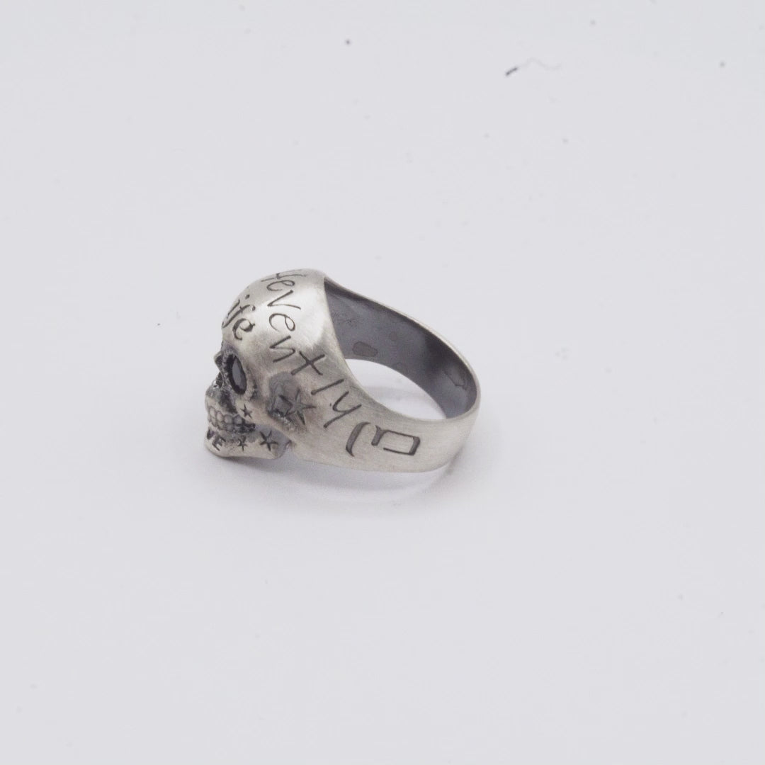 Anillo Calavera Life Plata Pequeño