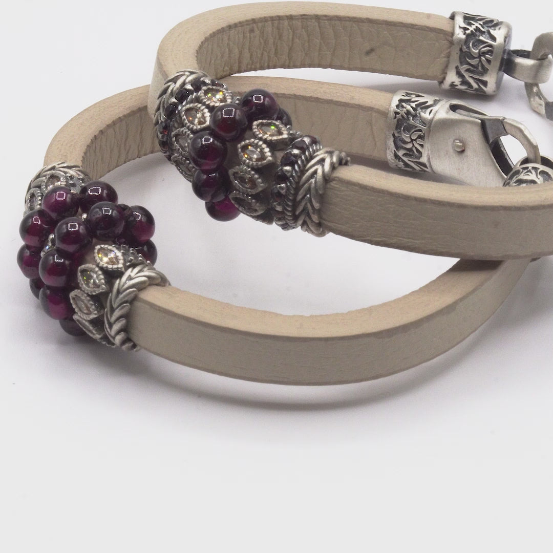 Pulsera Cuero Plata