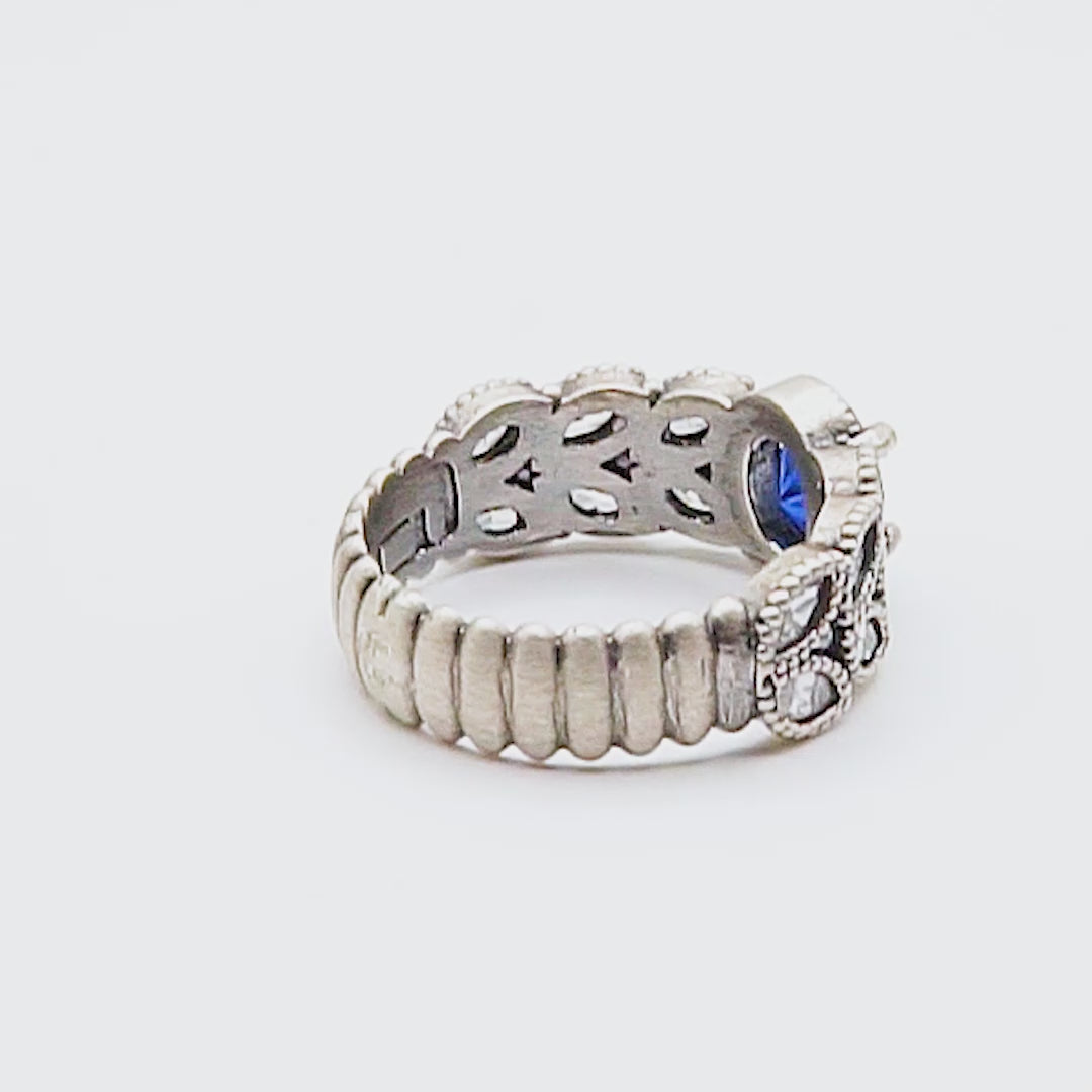 Anillo plata elegante mediano