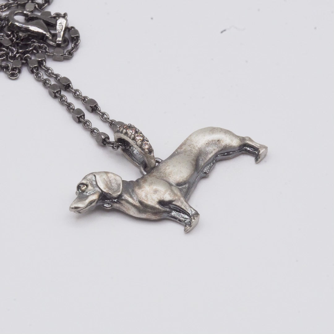 Colgante Plata Relieve Teckel