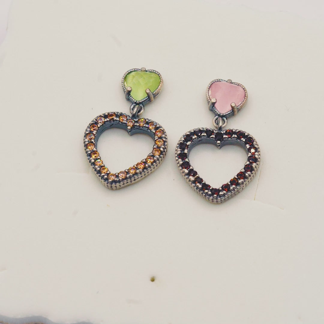 Pendientes Plata Corazón