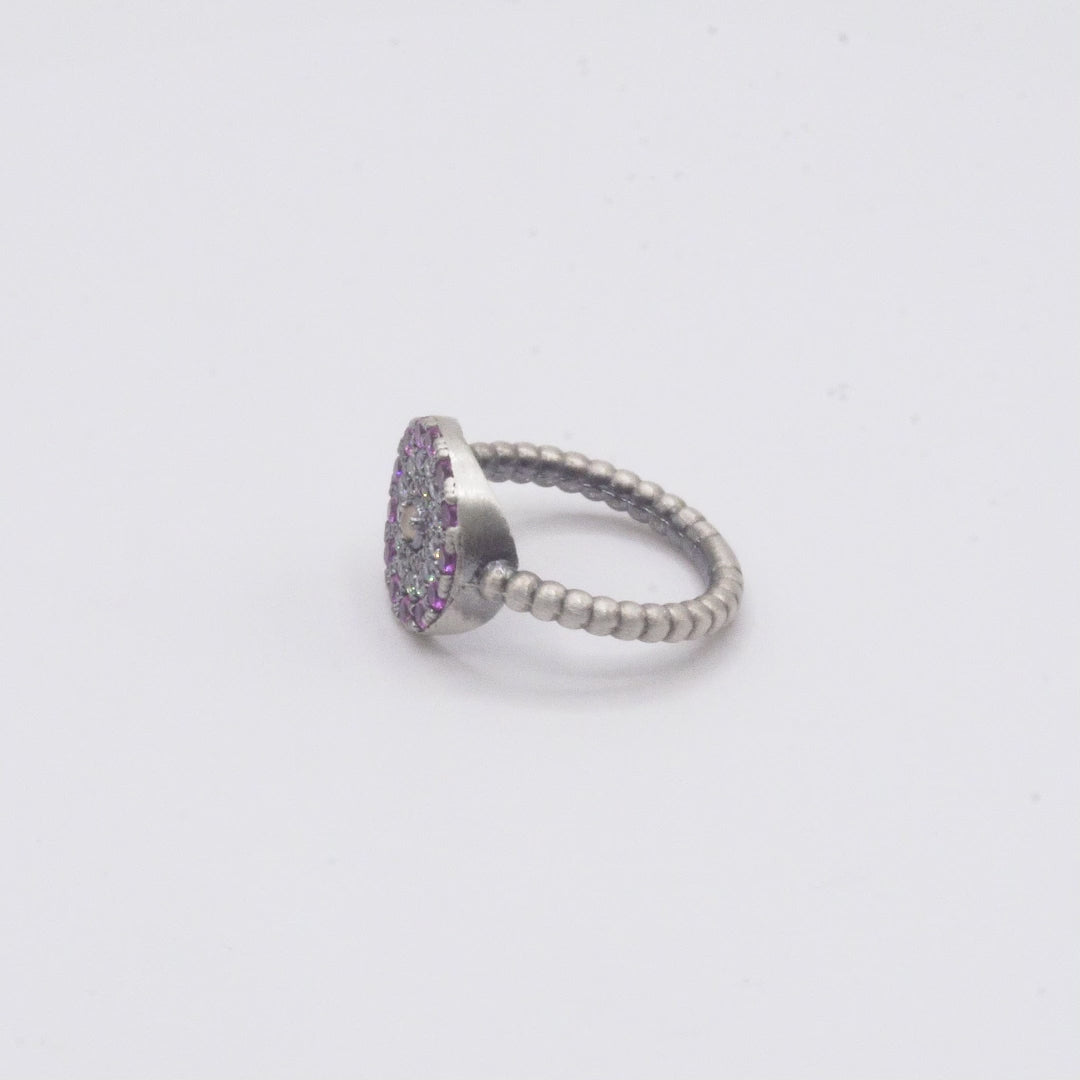 Anillo Plata Orla Ojo de Gato Salmón