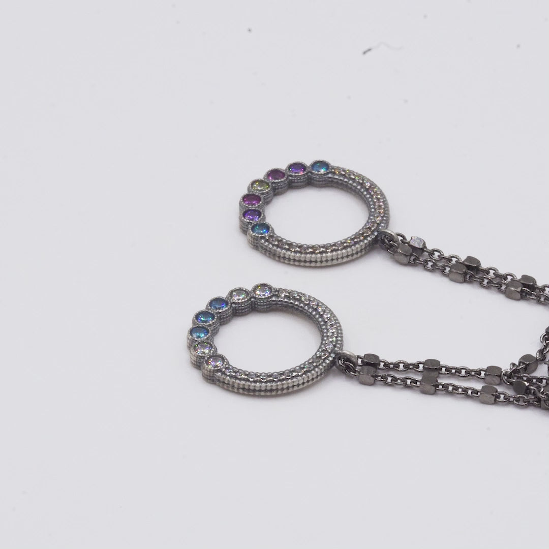 Colgante Plata Aro de Circonitas