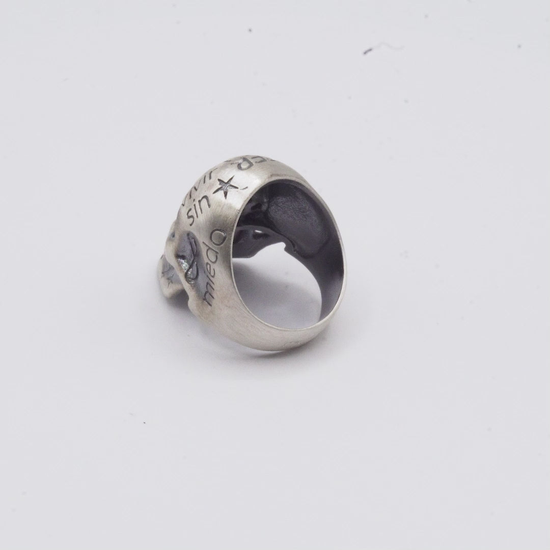 Anillo Calavera Life Plata Mediano