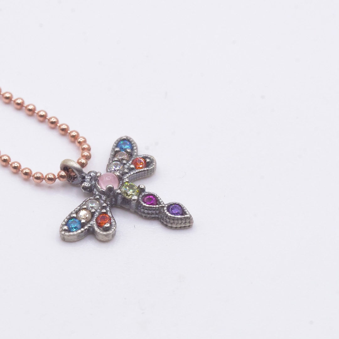 Colgante plata libélula mini