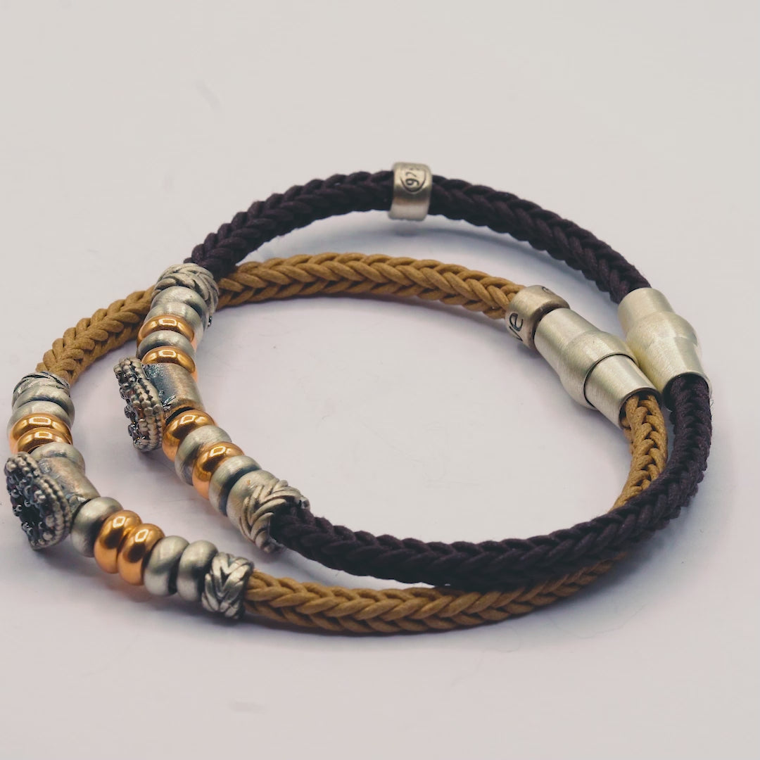 Pulsera Plata Cuerda Corazón