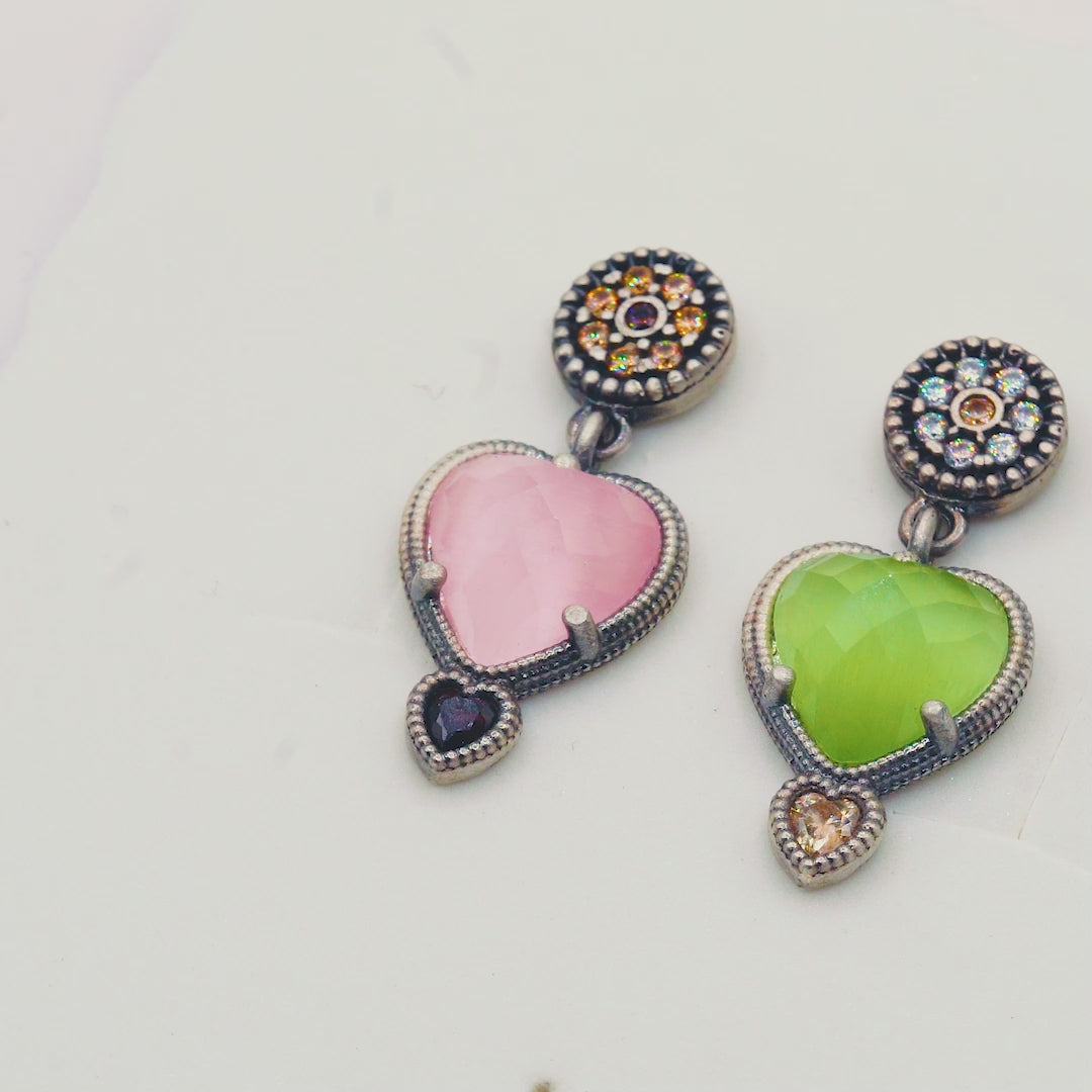 Pendientes Plata Corazón