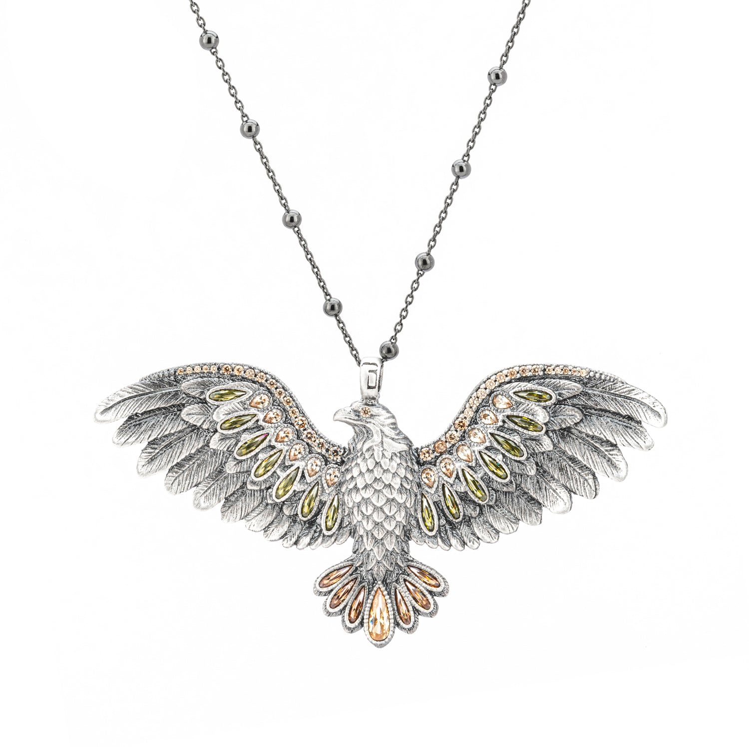 Colgante grande de plata águila