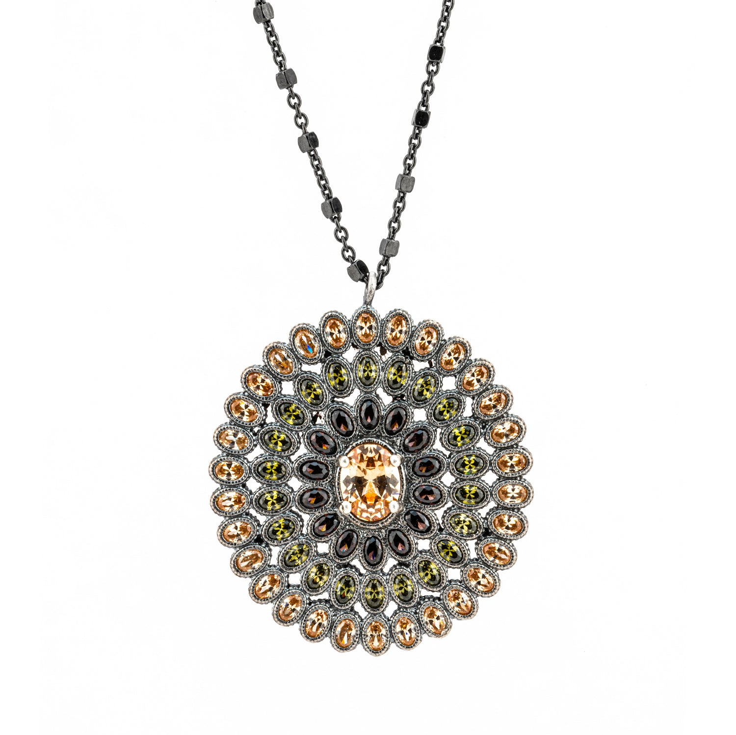 C867 COLGANTE PLATA CIRCONITA CAVA, ORLA CIRCONITAS BROWN, VERDE, CAVA