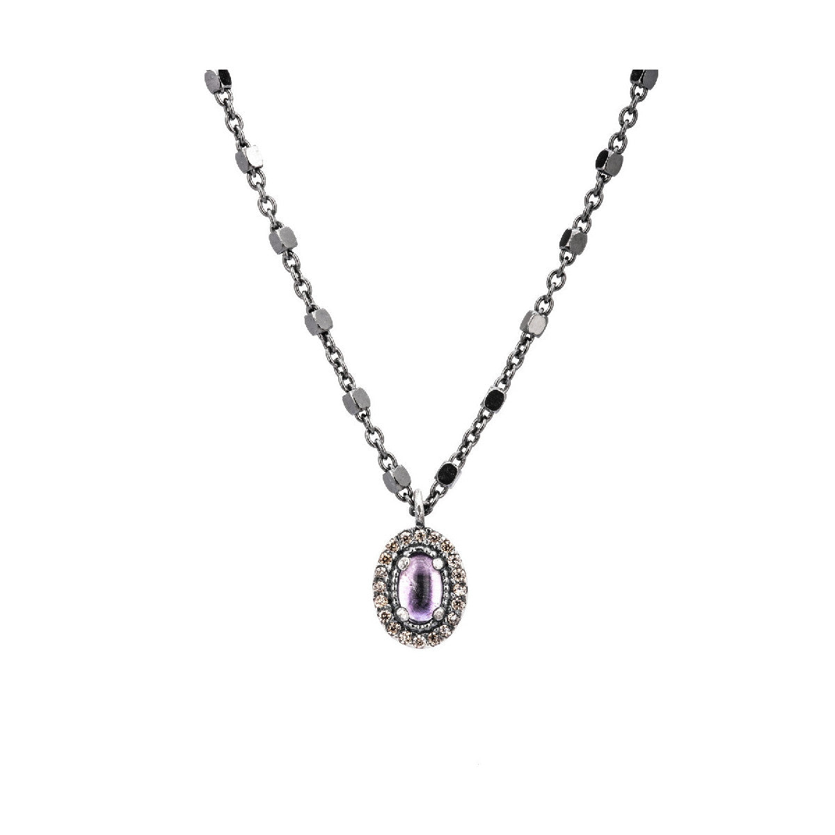 C559-2 COLGANTE PLATA AMATISTA Y CIRCONITA CAVA