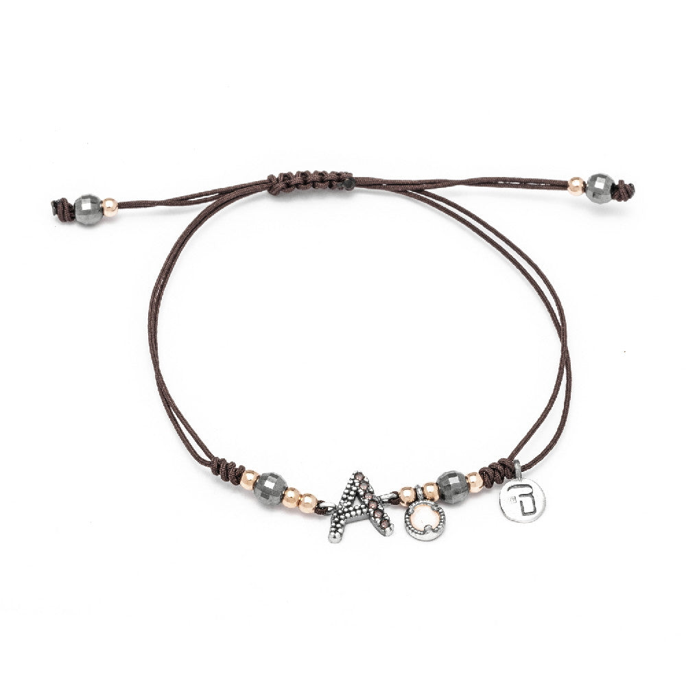 Pulsera plata letra