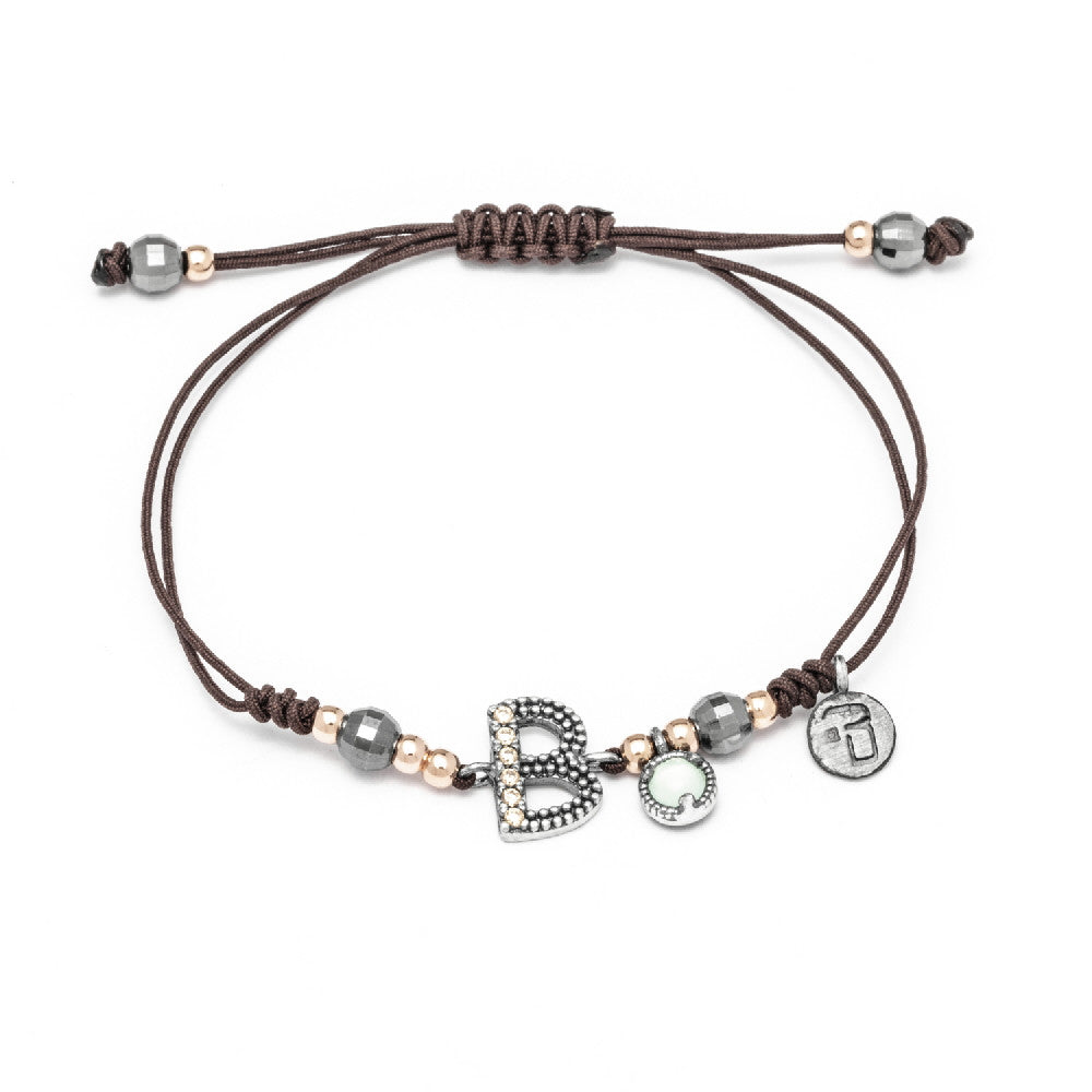 Pulsera plata letra