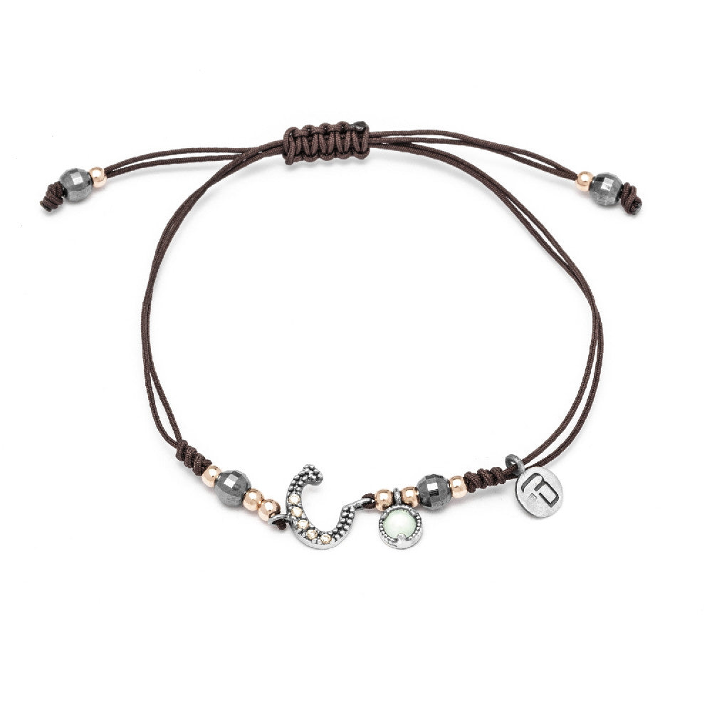 Pulsera plata letra