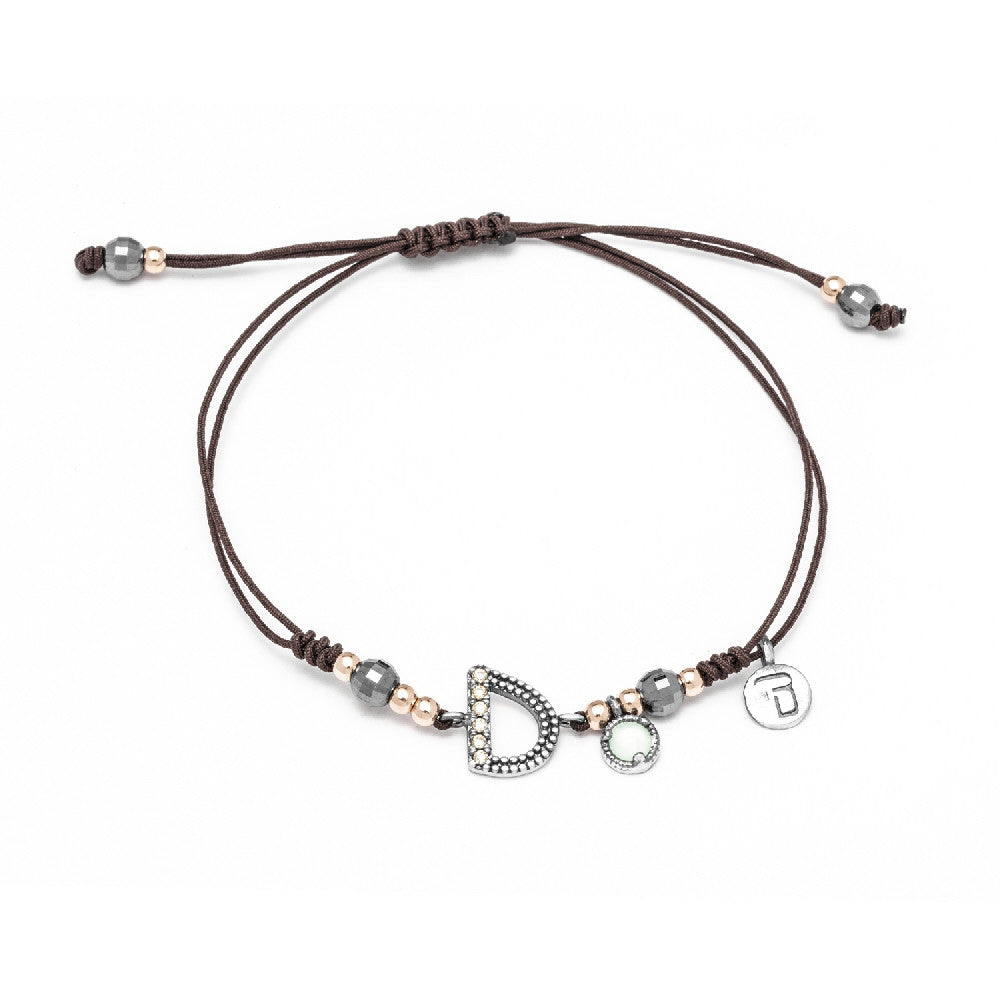 Pulsera plata letra