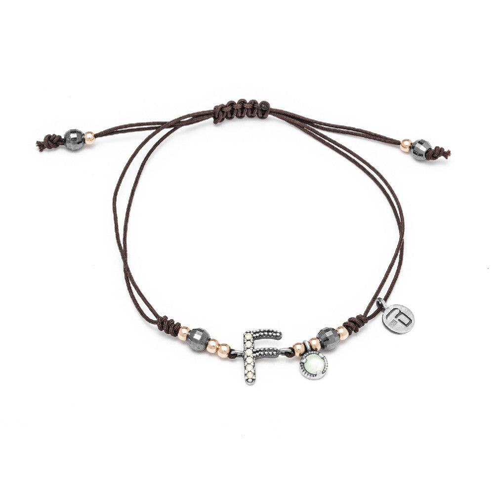 Pulsera plata letra