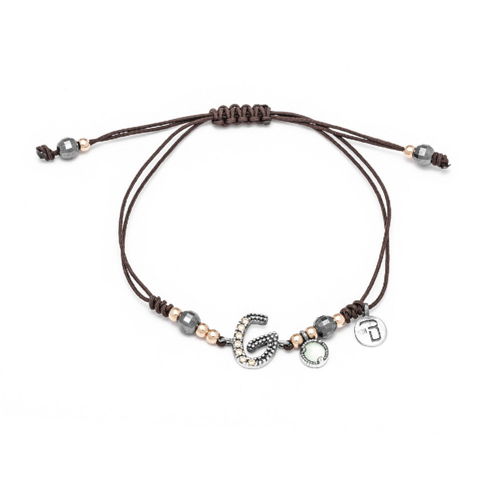 Pulsera plata letra