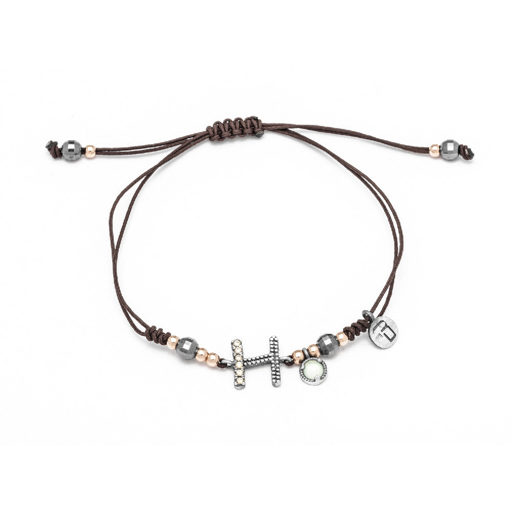 Pulsera plata letra