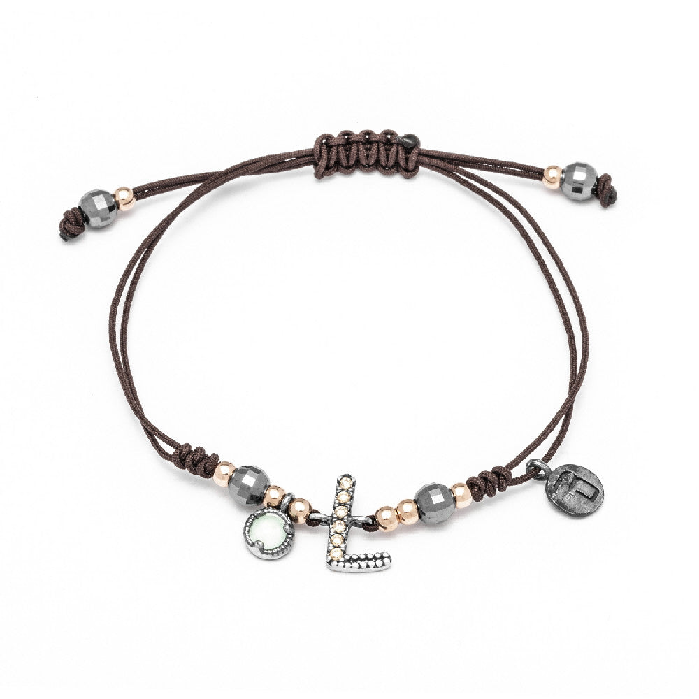 Pulsera plata letra
