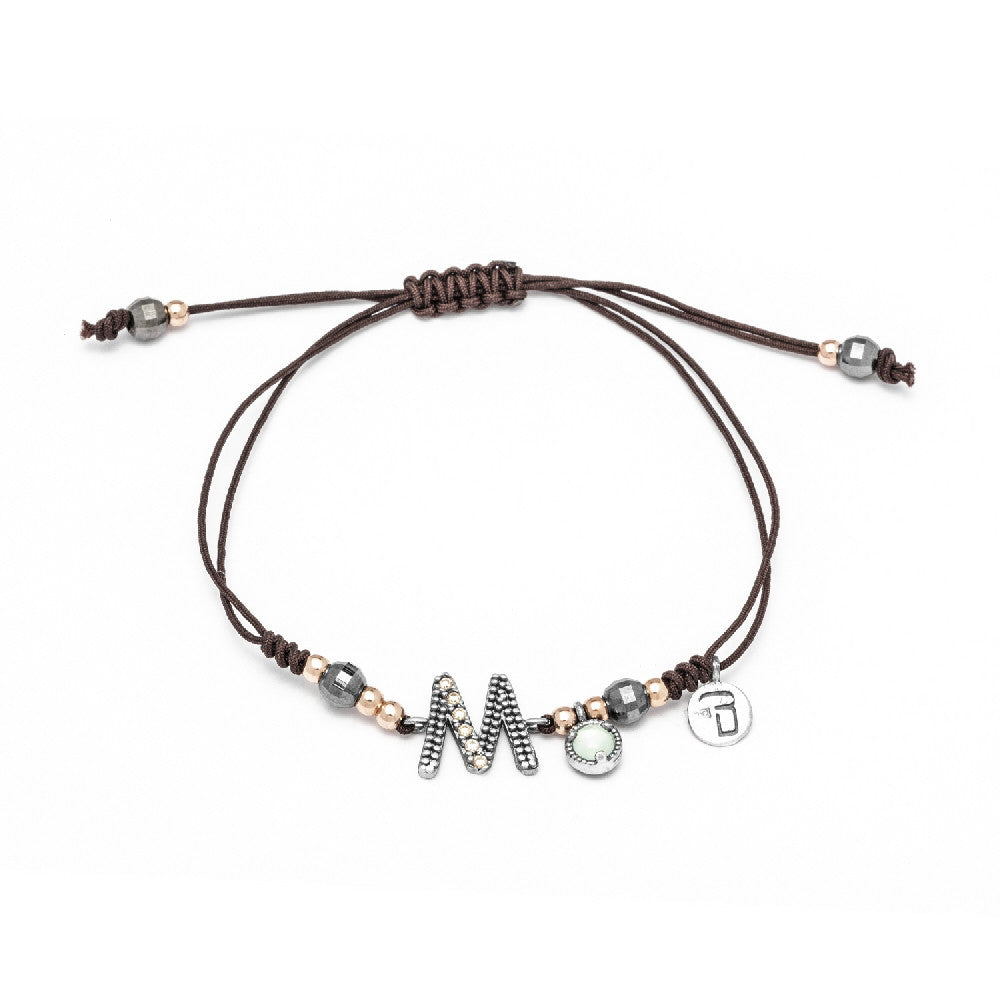 Pulsera plata letra