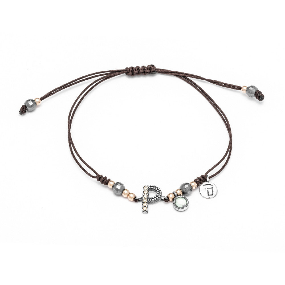 Pulsera plata letra