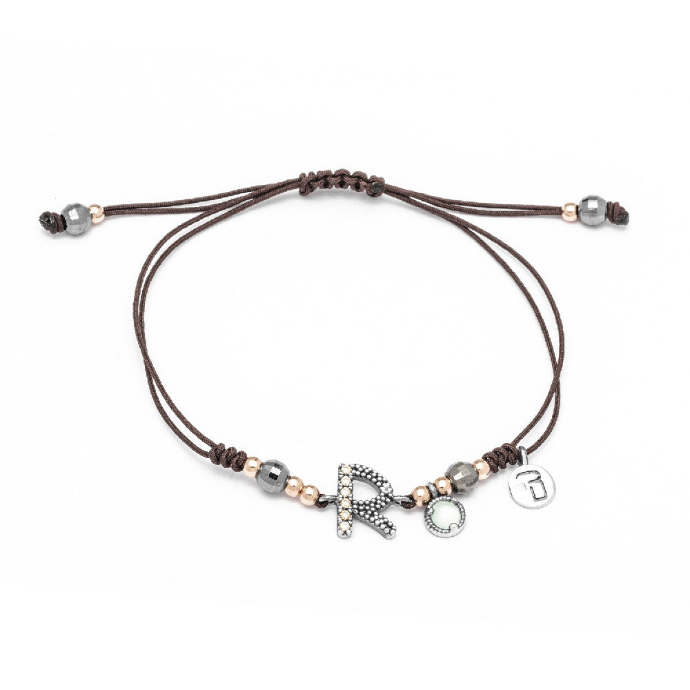 Pulsera plata letra