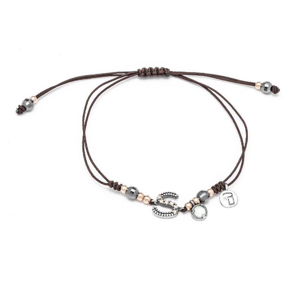Pulsera plata letra