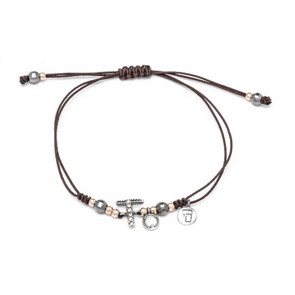 Pulsera plata letra