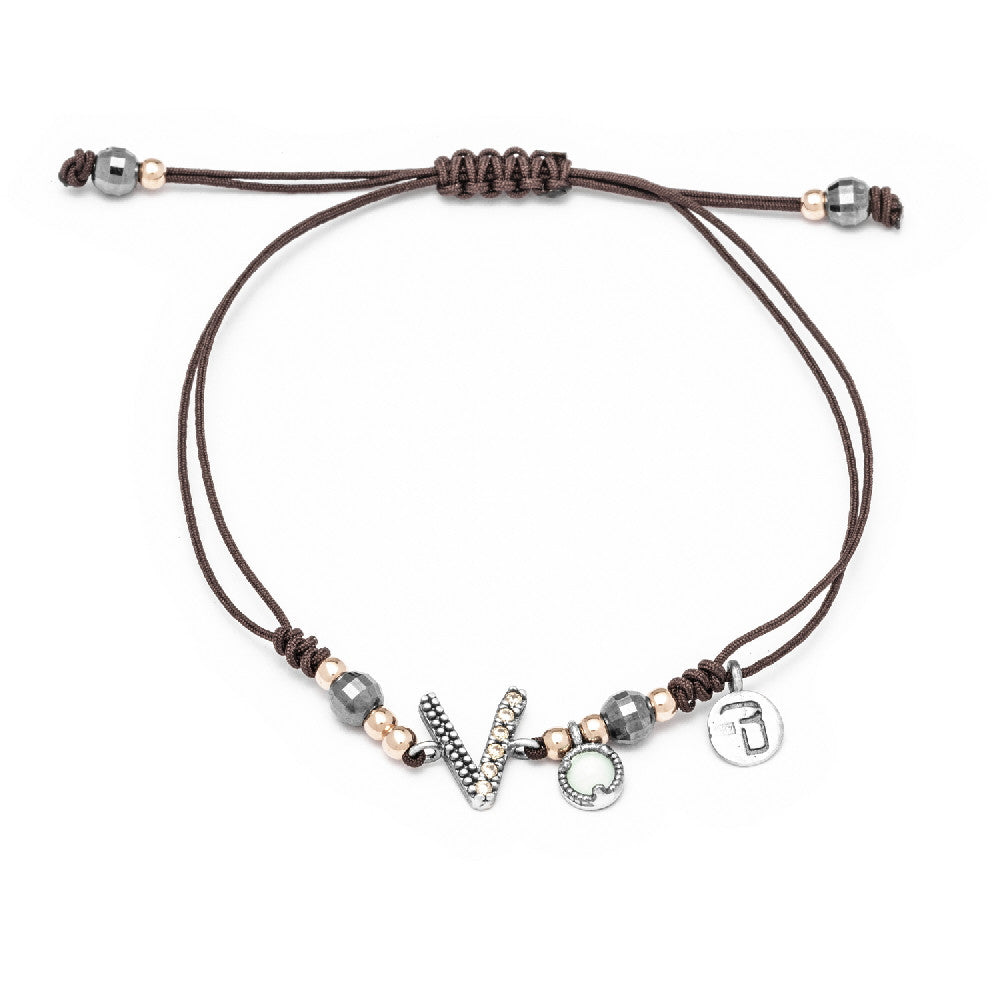 Pulsera plata letra