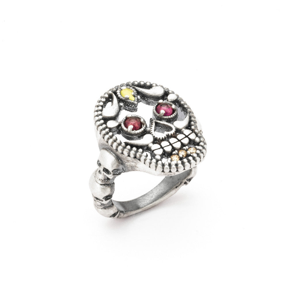 Anillo plata calavera mediano