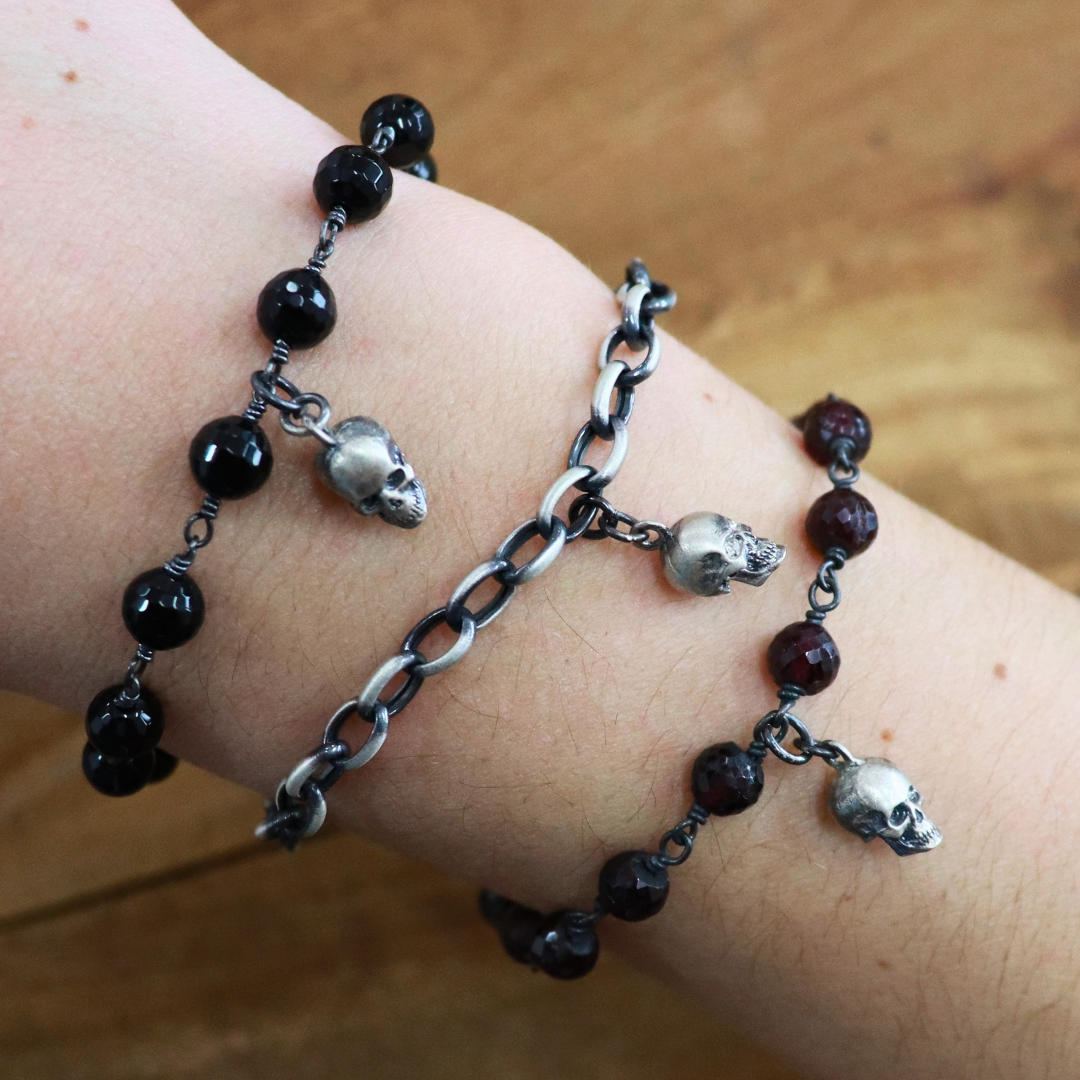 Pulsera Plata Calavera