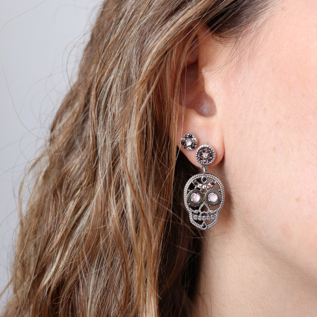 Pendientes Calavera Plata