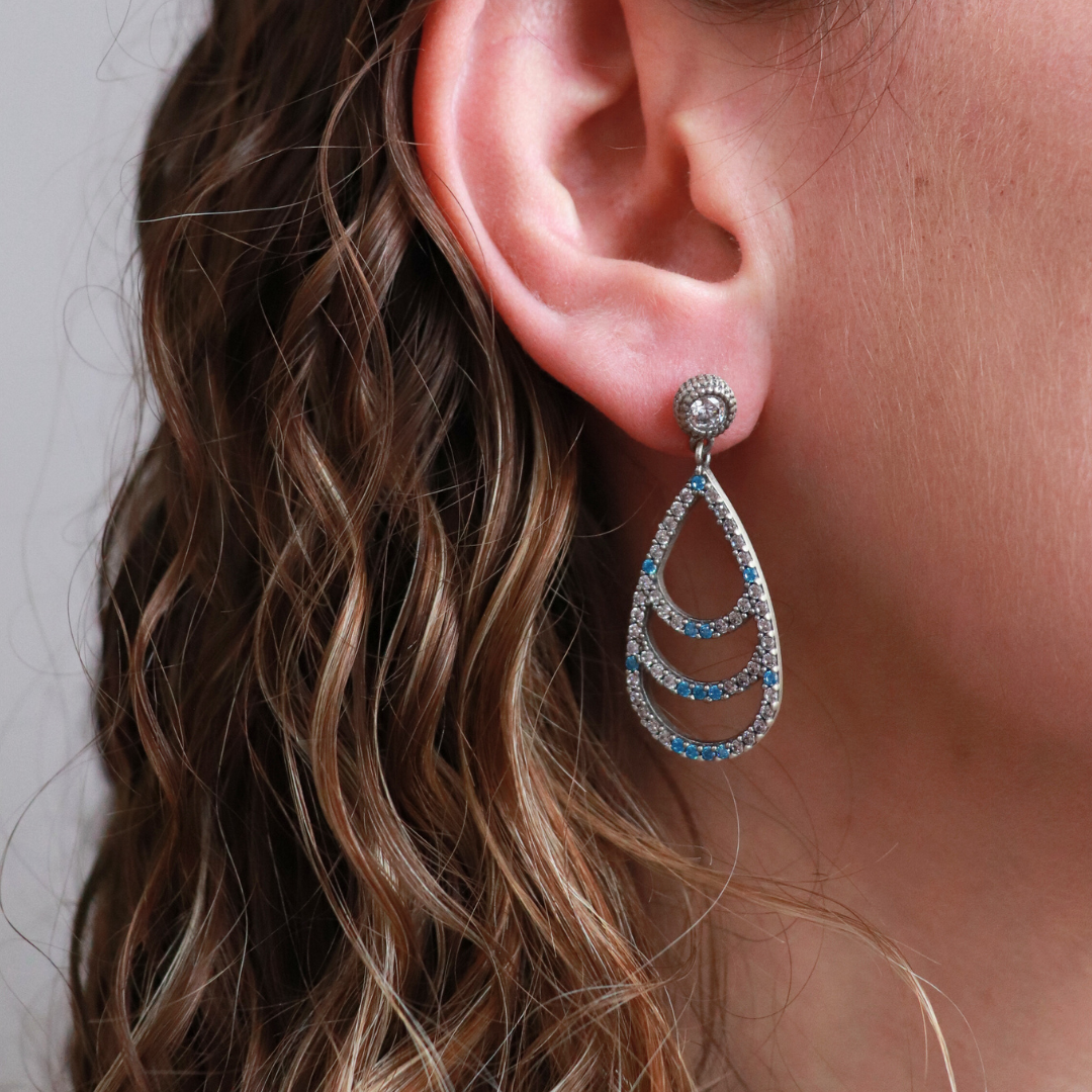 Pendientes Plata Triple Gota