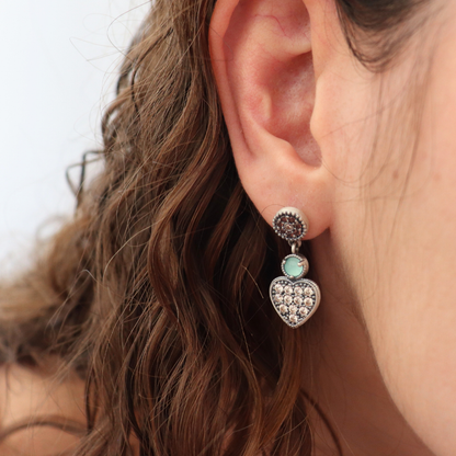 Silver Heart Earrings