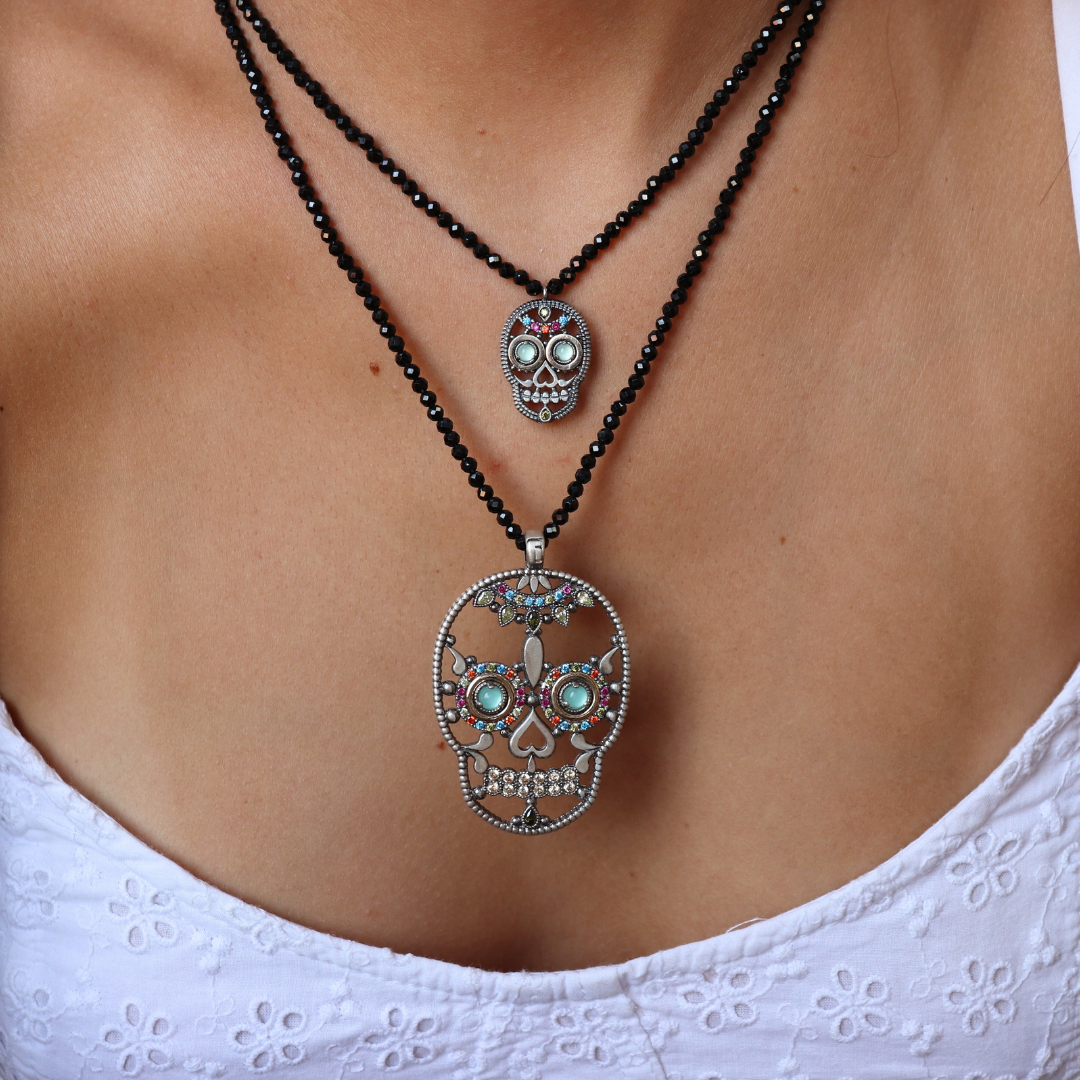 Colgante Calavera Grande Plata