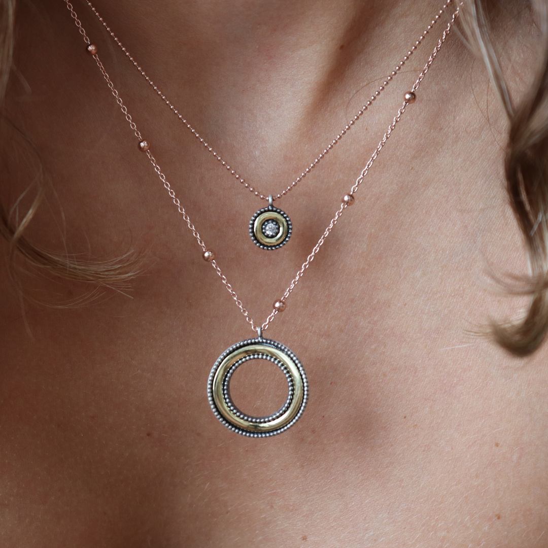 Colgante Plata Aro Ondulado