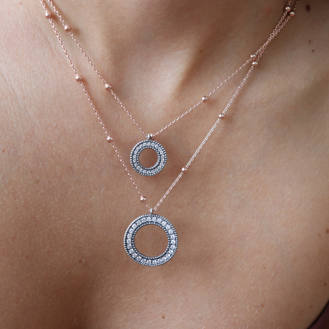 Colgante Pequeño Plata Aro Ondulado