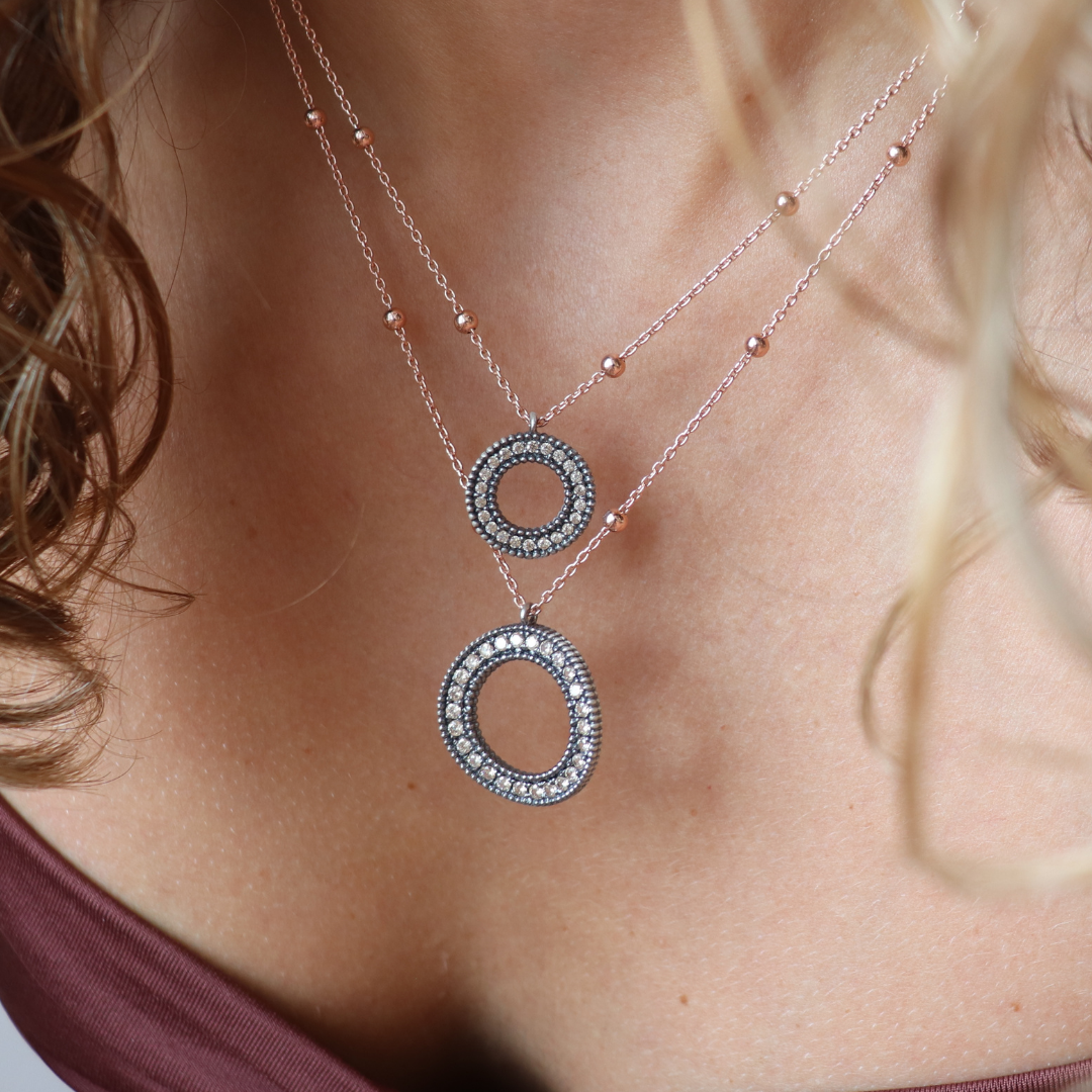 Colgante Plata Aro Ondulado