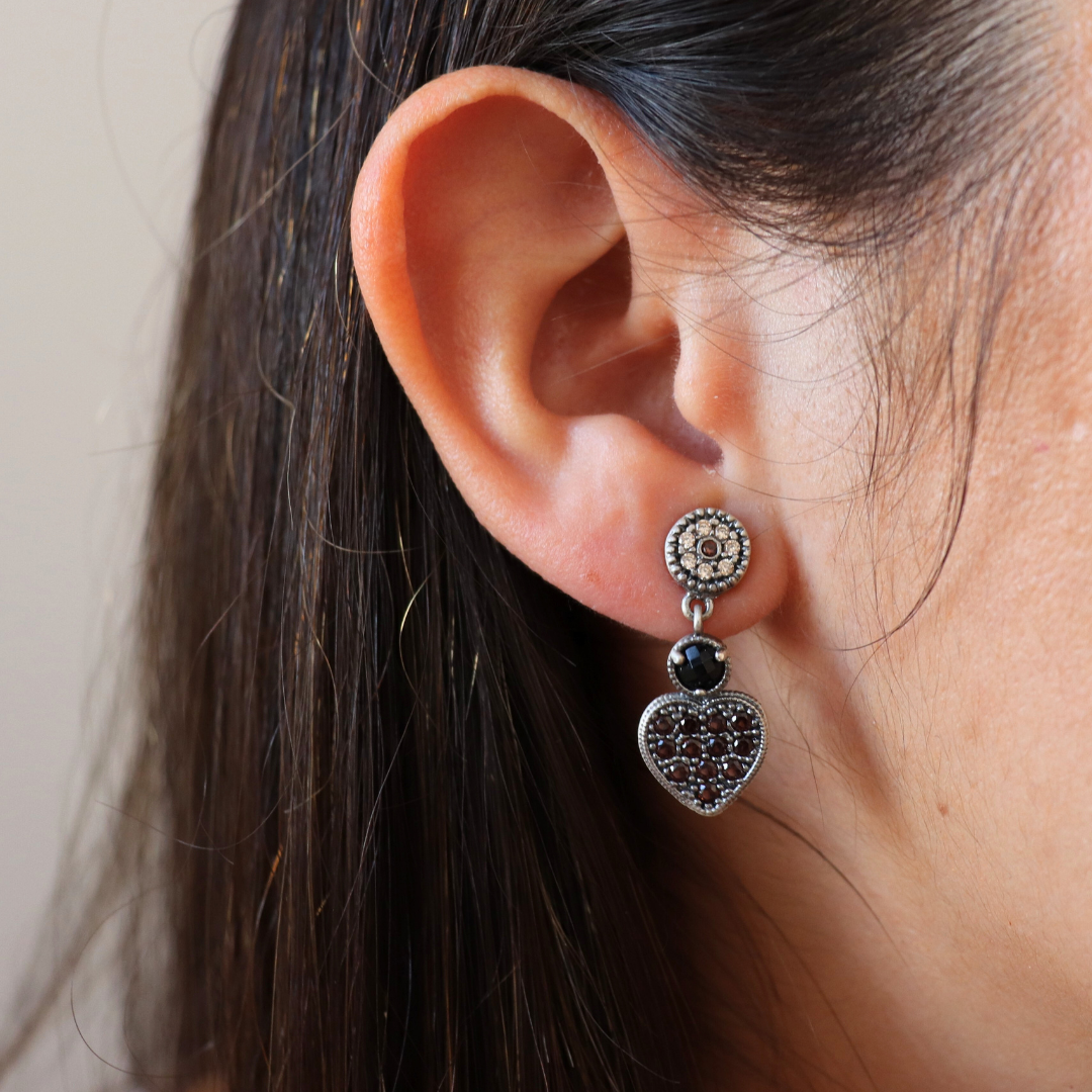 Silver Heart Earrings