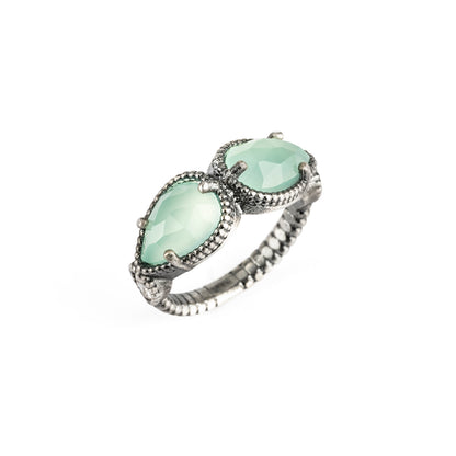 Anillo plata dos lágrimas