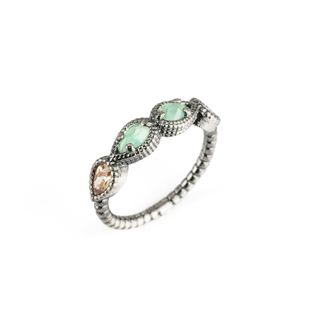 Anillo plata dos lágrimas pequeñas