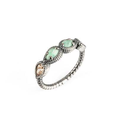 Anillo plata dos lágrimas pequeñas