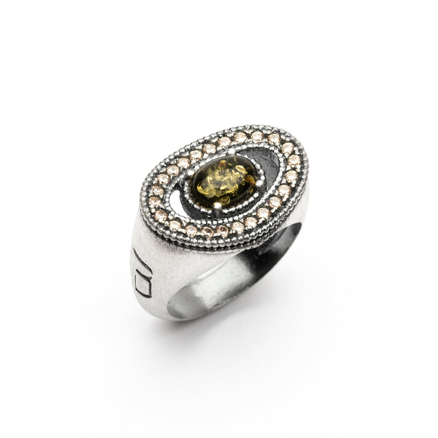 Anillo Plata Ovalado Orla Ondulada