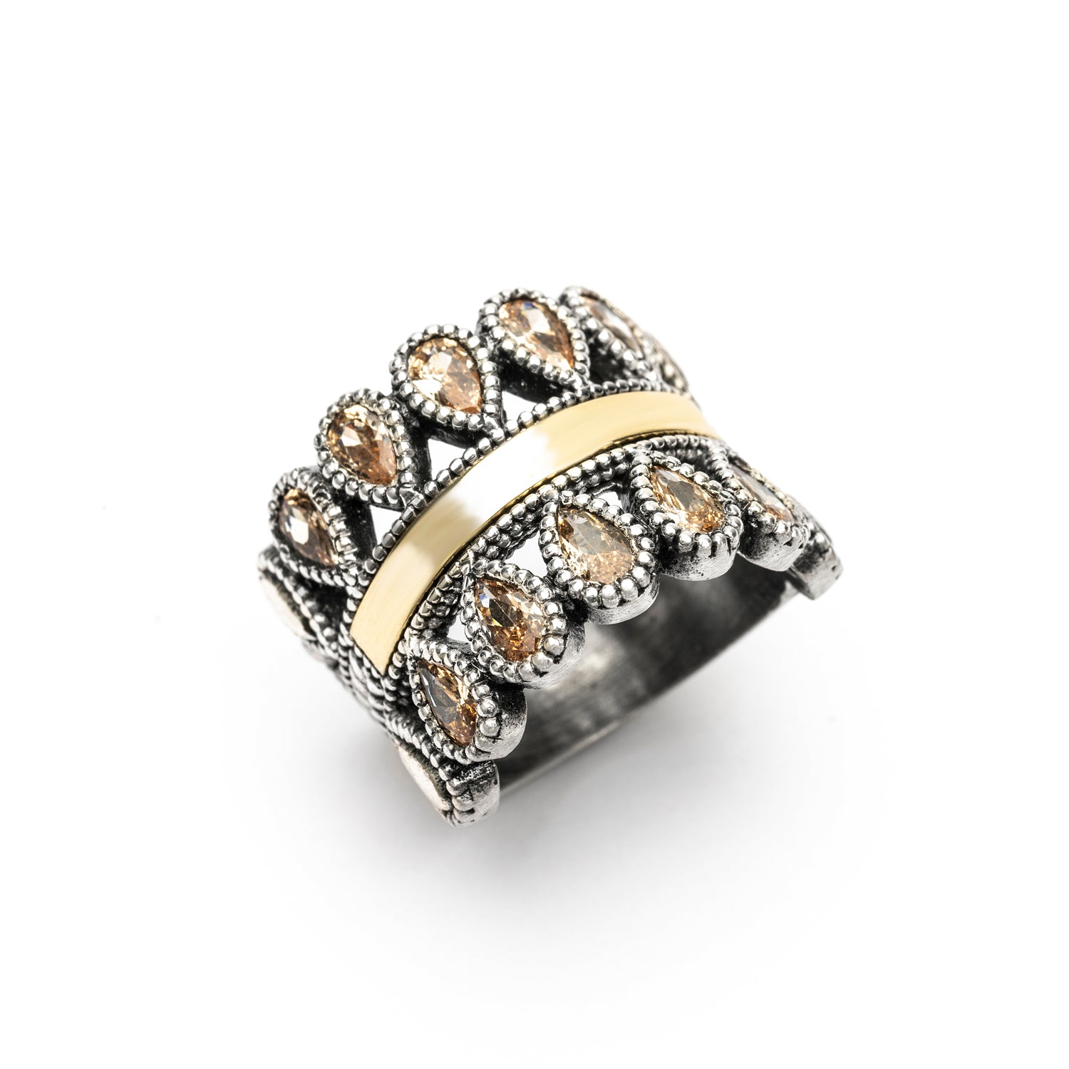 Anillo Plata y Bronce