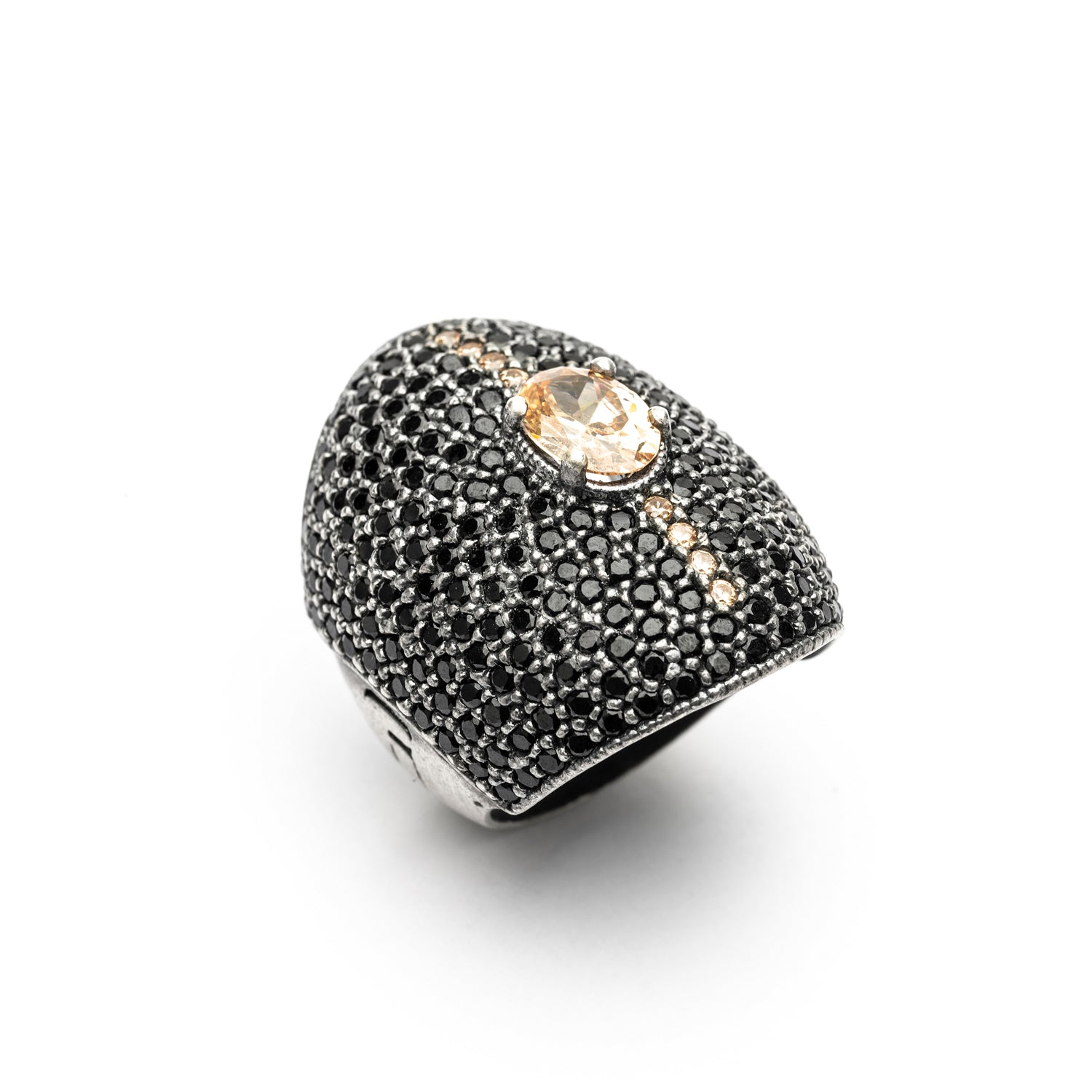 Anillo Ancho Plata y Bronce