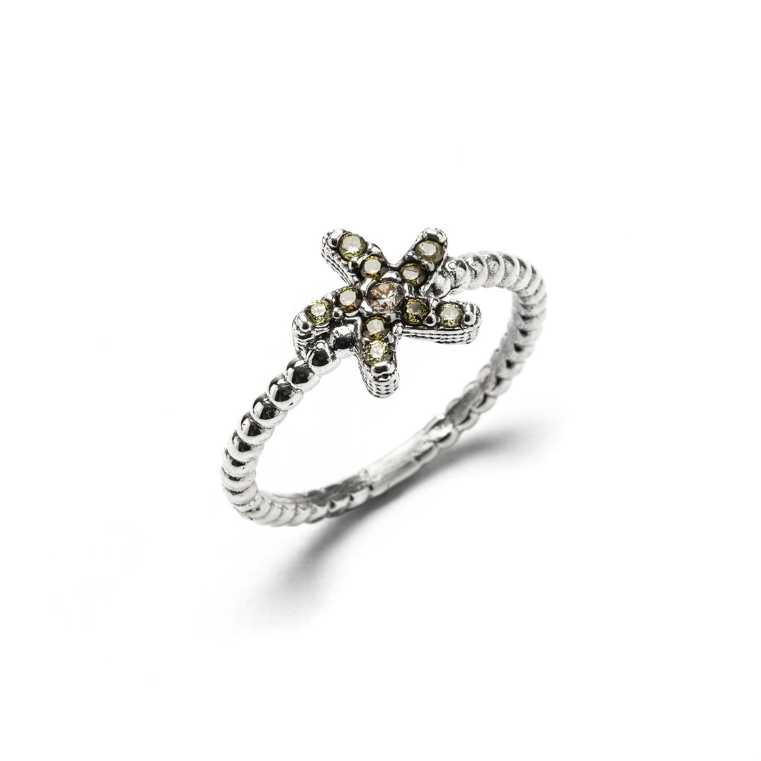 Small Starfish Silver Ring
